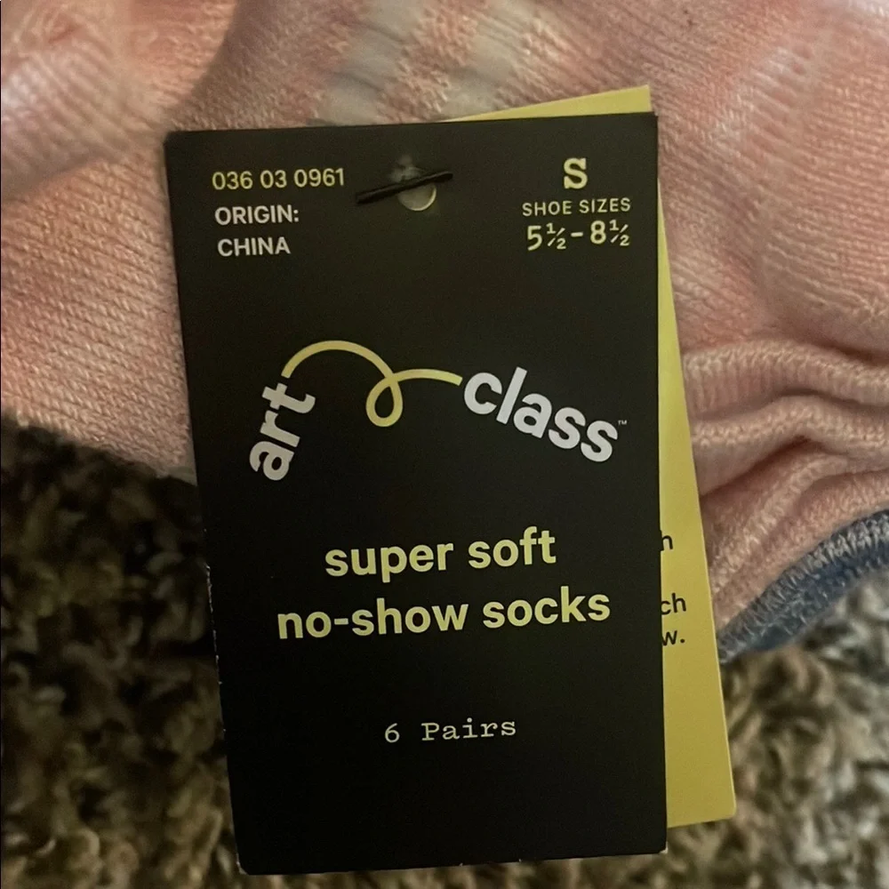 Cat & Jack Kids Low Cut White Socks - Art Class No Show Multi colored Socks